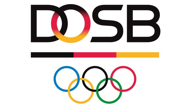 DOSB Ringe Logo auf weißem Hintergrund